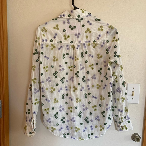Anthropologie - Maeve Embroidered Buttondown Blouse - Picture 4 of 5